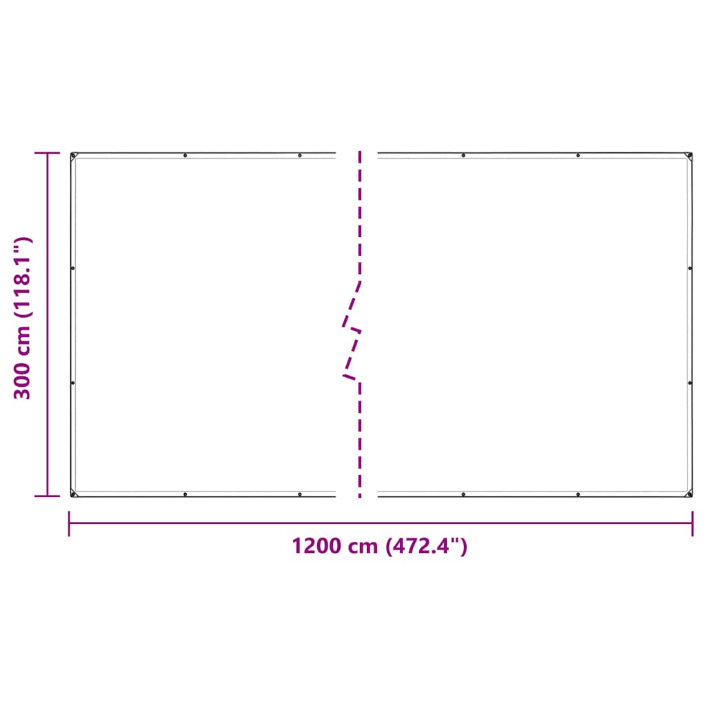 Transparente Plane mit Ösen 3x12 m PVC