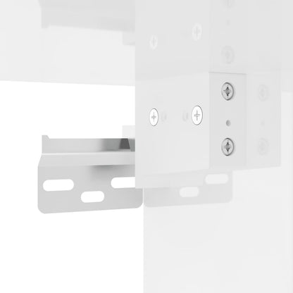 vidaXL Ensemble de 3 meubles de salle de bain blanc brillant en bois d'ingénierie