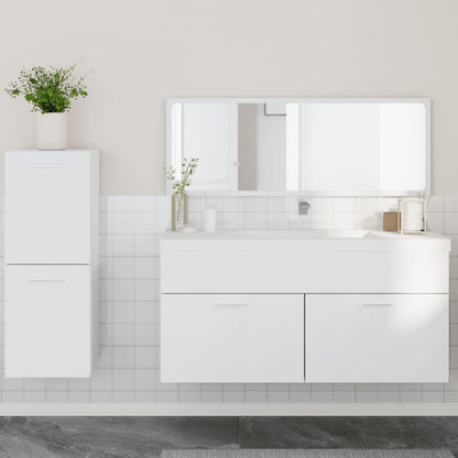 vidaXL Ensemble de meubles de salle de bain 3 pcs Blanc Matériau à base de bois