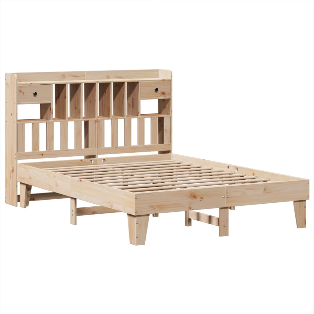 vidaXL Massivholzbett ohne Matratze 150x200 cm Kiefernholz