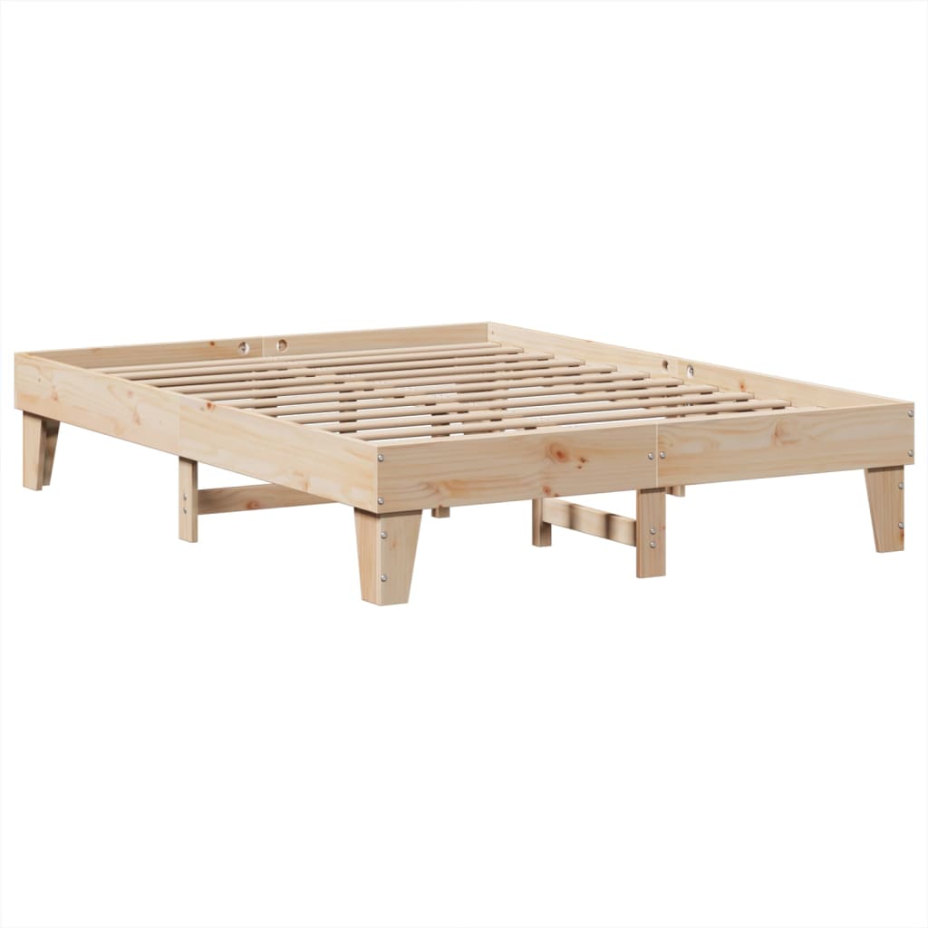 vidaXL Massivholzbett ohne Matratze 150x200 cm Kiefernholz