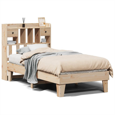 vidaXL Massivholzbett ohne Matratze 75x190 cm Kiefernholz