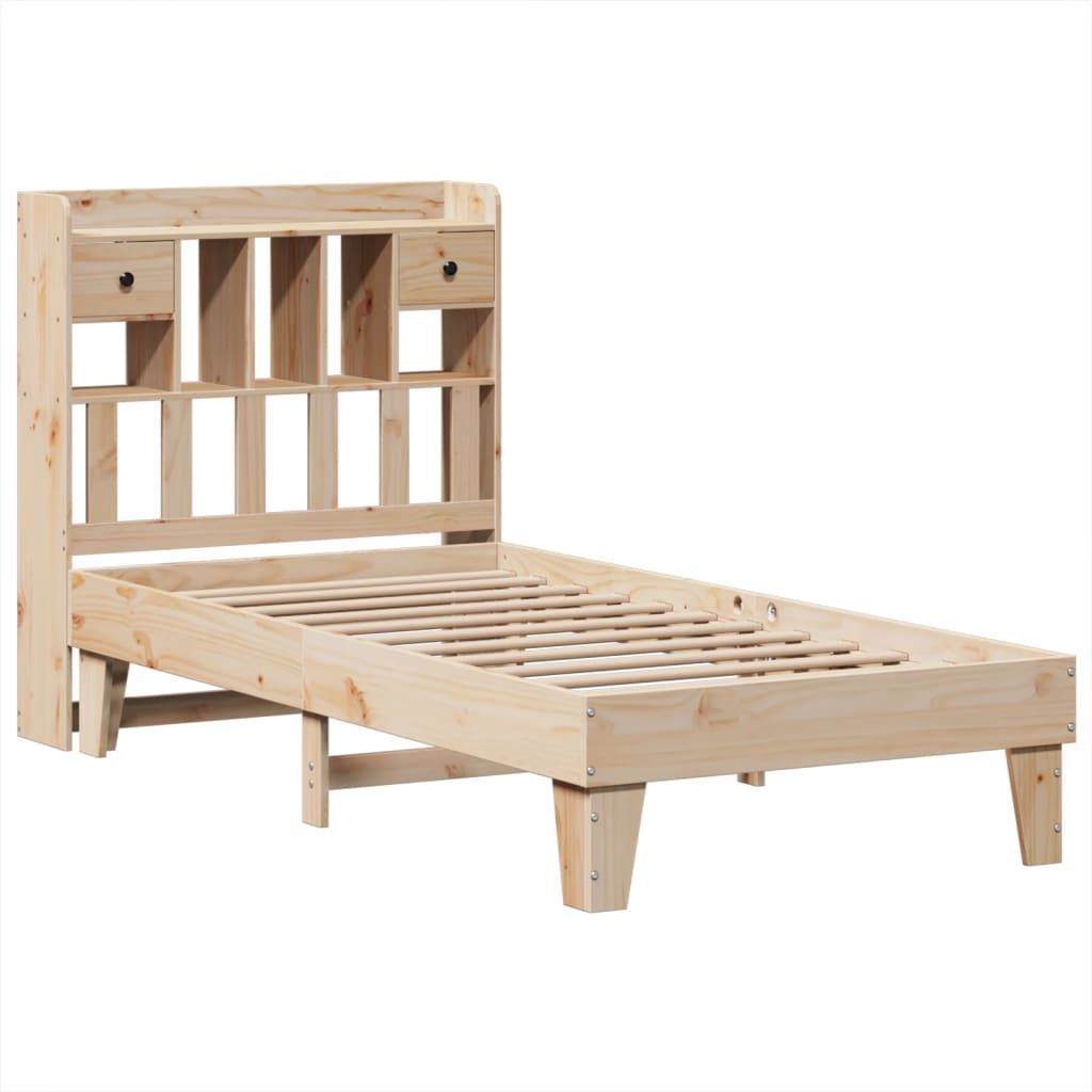 vidaXL Massivholzbett ohne Matratze 75x190 cm Kiefernholz