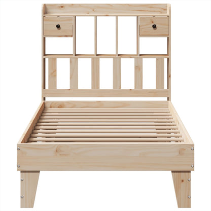 vidaXL Massivholzbett ohne Matratze 75x190 cm Kiefernholz
