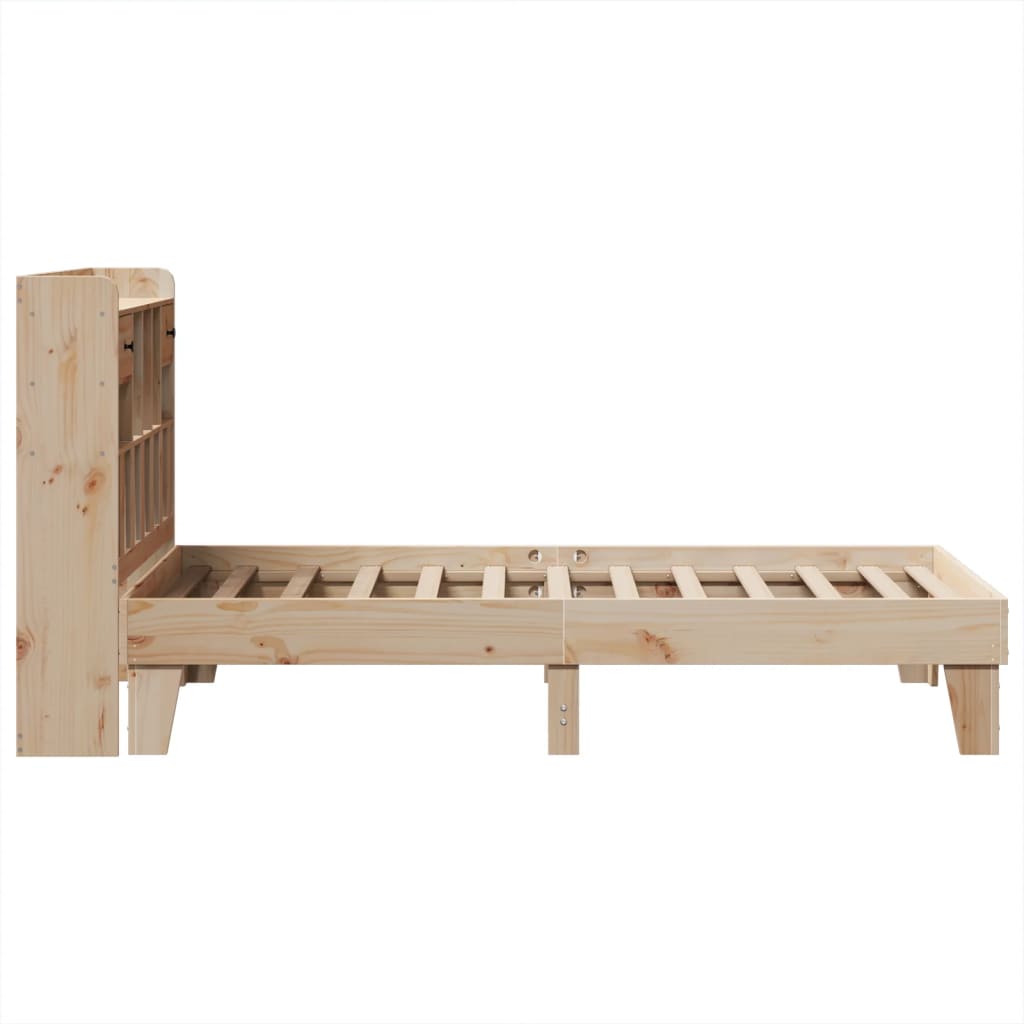 vidaXL Massivholzbett ohne Matratze 75x190 cm Kiefernholz