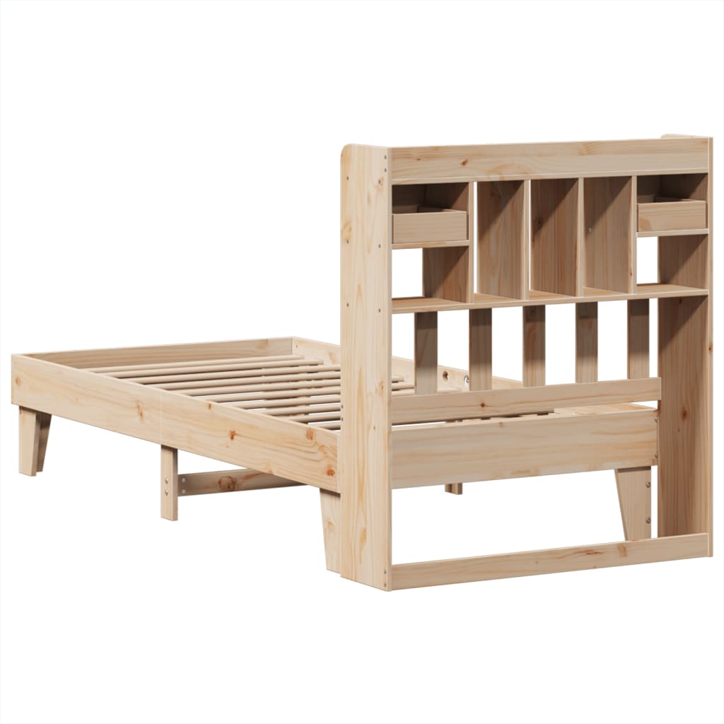 vidaXL Massivholzbett ohne Matratze 75x190 cm Kiefernholz