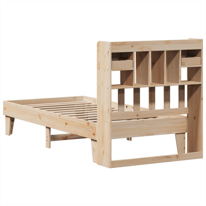 vidaXL Massivholzbett ohne Matratze 75x190 cm Kiefernholz