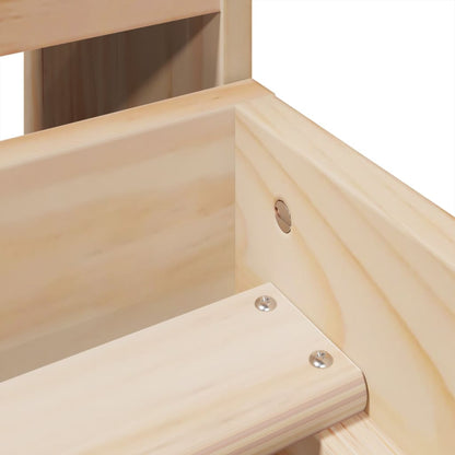 vidaXL Massivholzbett ohne Matratze 75x190 cm Kiefernholz