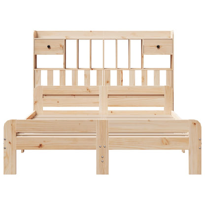 vidaXL Massivholzbett mit Regal ohne Matratze 150x200 cm Kiefernholz