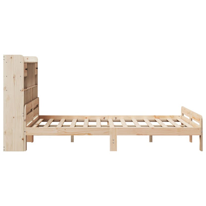 vidaXL Massivholzbett mit Regal ohne Matratze 150x200 cm Kiefernholz