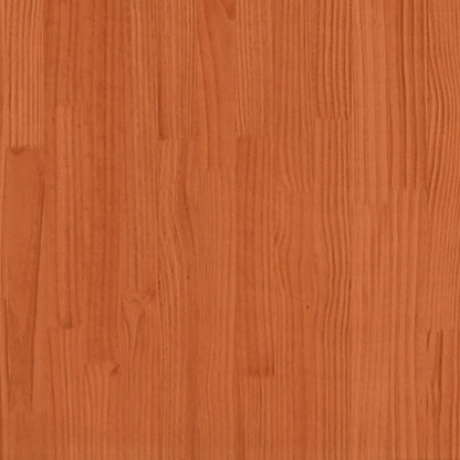 vidaXL Massivholzbett mit Regal ohne Matratze Wachsbraun 120x190 cm