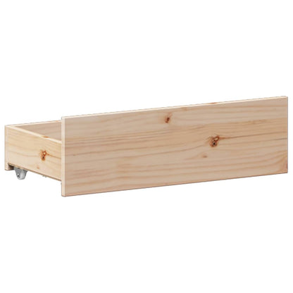vidaXL Lit en bois massif avec étagère sans matelas 160x200 cm pin
