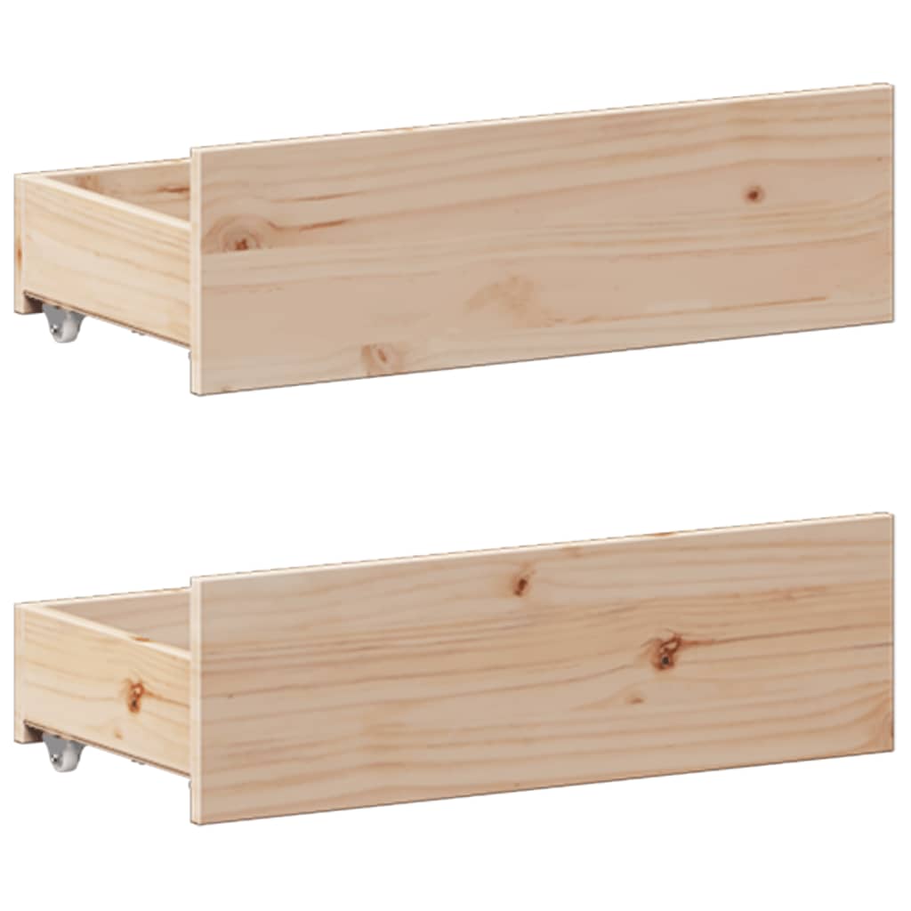 vidaXL Massivholzbett mit Regal ohne Matratze 150x200 cm Kiefernholz