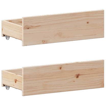 vidaXL Massivholzbett mit Regal ohne Matratze 150x200 cm Kiefernholz