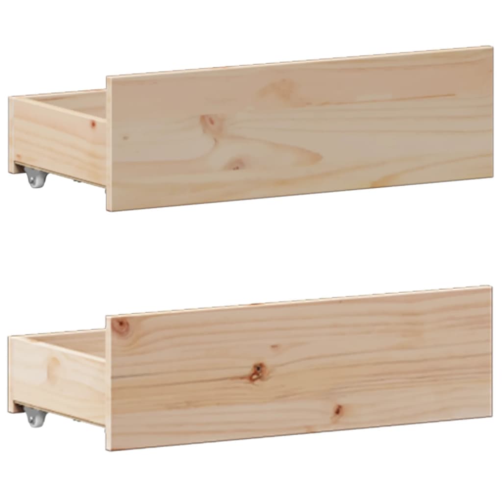 vidaXL Massivholzbett mit Regal ohne Matratze 135x190 cm Kiefernholz