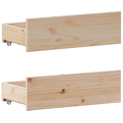 vidaXL Massivholzbett mit Regal ohne Matratze 135x190 cm Kiefernholz