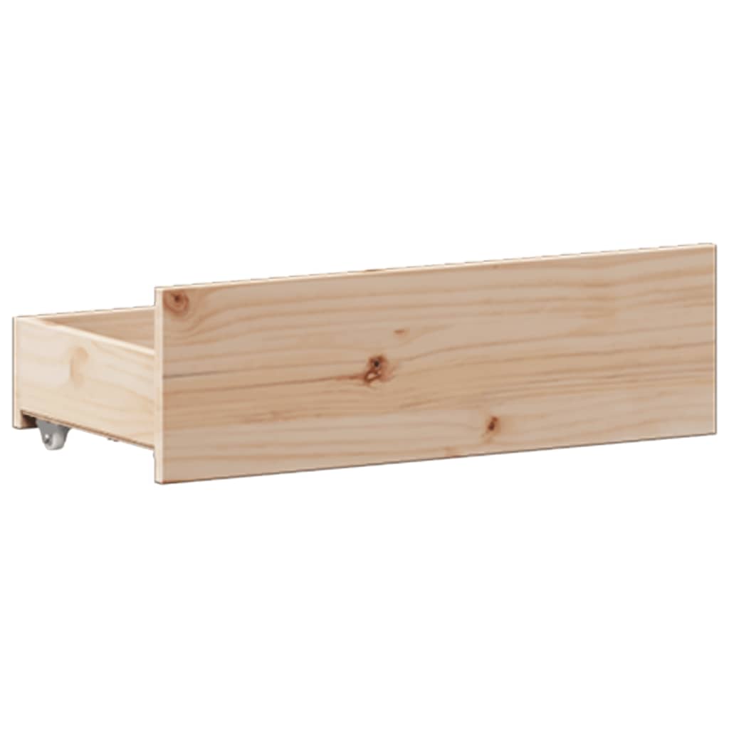 vidaXL Massivholzbett mit Regal ohne Matratze 135x190 cm Kiefernholz