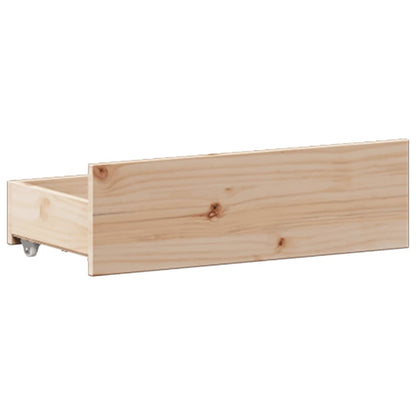 vidaXL Massivholzbett mit Regal ohne Matratze 135x190 cm Kiefernholz