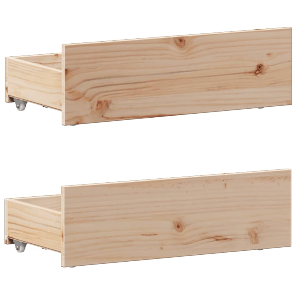 vidaXL Bücherregalbett ohne Matratze 75x190 cm Massivholz Kiefer