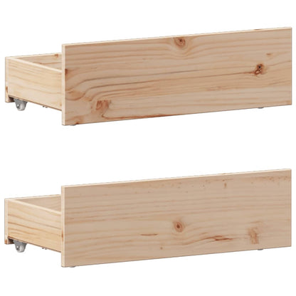 vidaXL Bücherregalbett ohne Matratze 75x190 cm Massivholz Kiefer