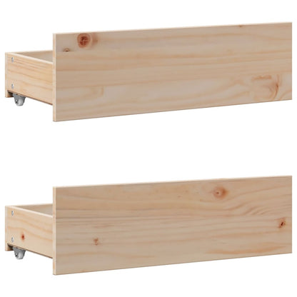vidaXL Massivholzbett mit Regal ohne Matratze 150x200 cm Kiefernholz