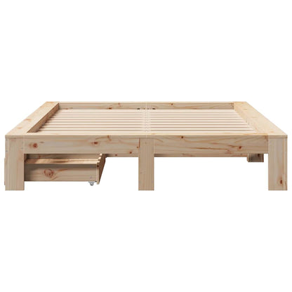 vidaXL Massivholzbett ohne Matratze 160x200 cm Kiefernholz