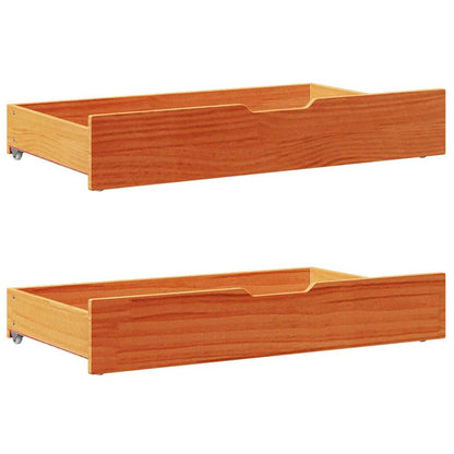 vidaXL Lit en bois massif sans matelas Marron ciré 140x200 cm Bois de pin