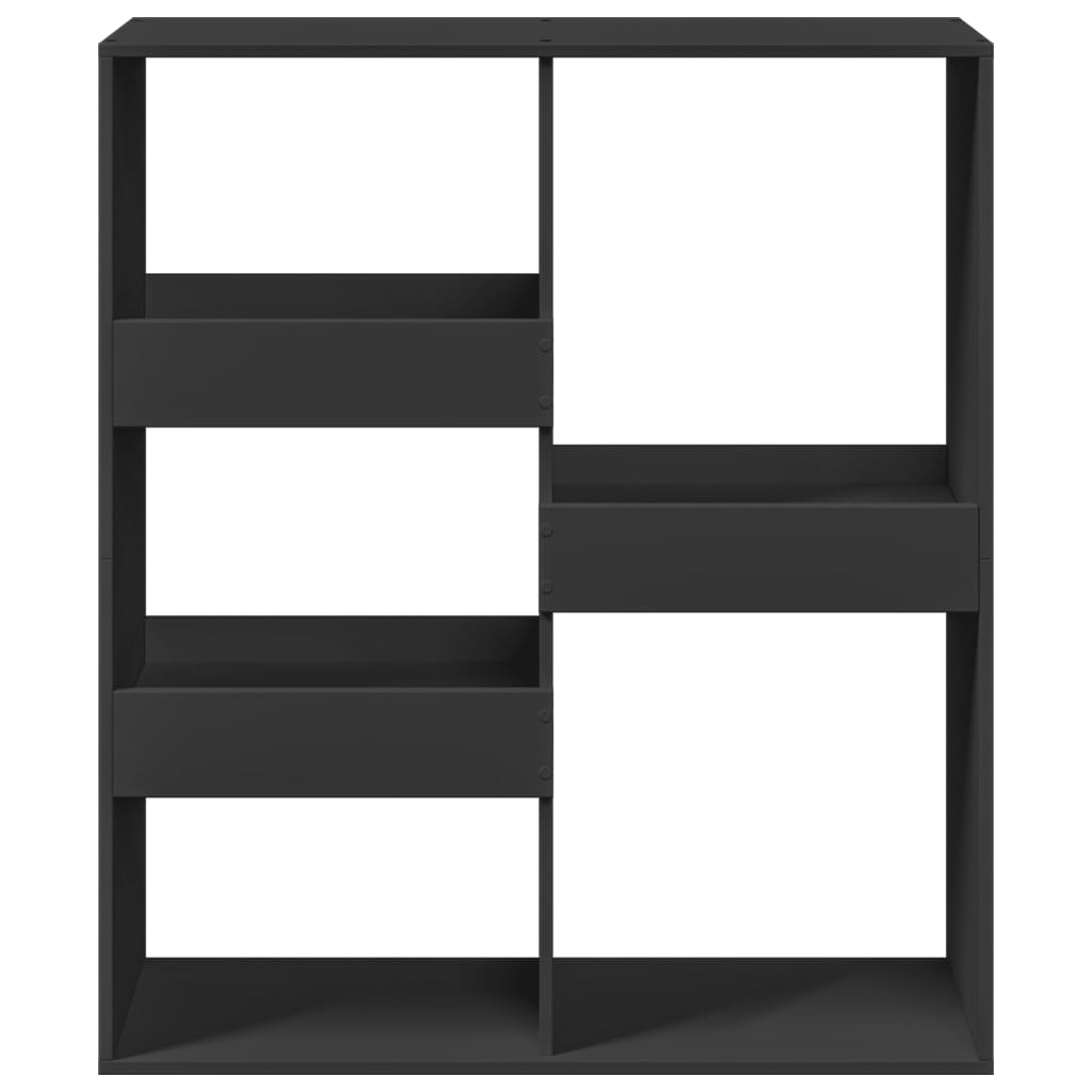 vidaXL Bücherregal/Raumteiler Schwarz 100x33x115 cm