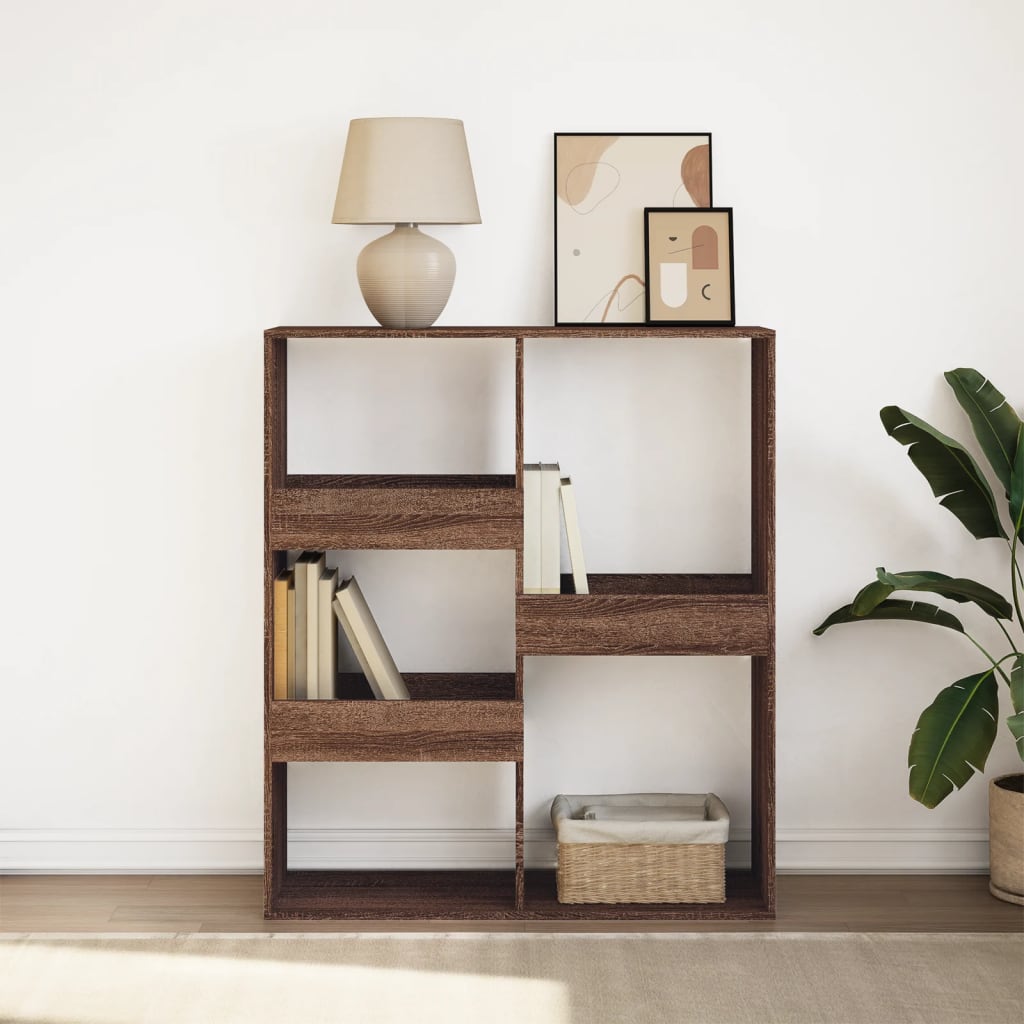 vidaXL Bücherregal/Raumteiler Braun Eichen-Optik 100x33x115 cm
