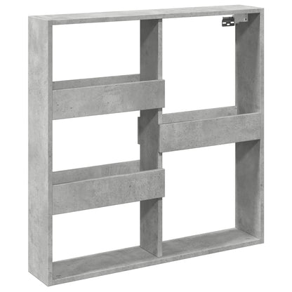 vidaXL Armoire murale gris béton 80x15x80 cm Bois d'ingénierie