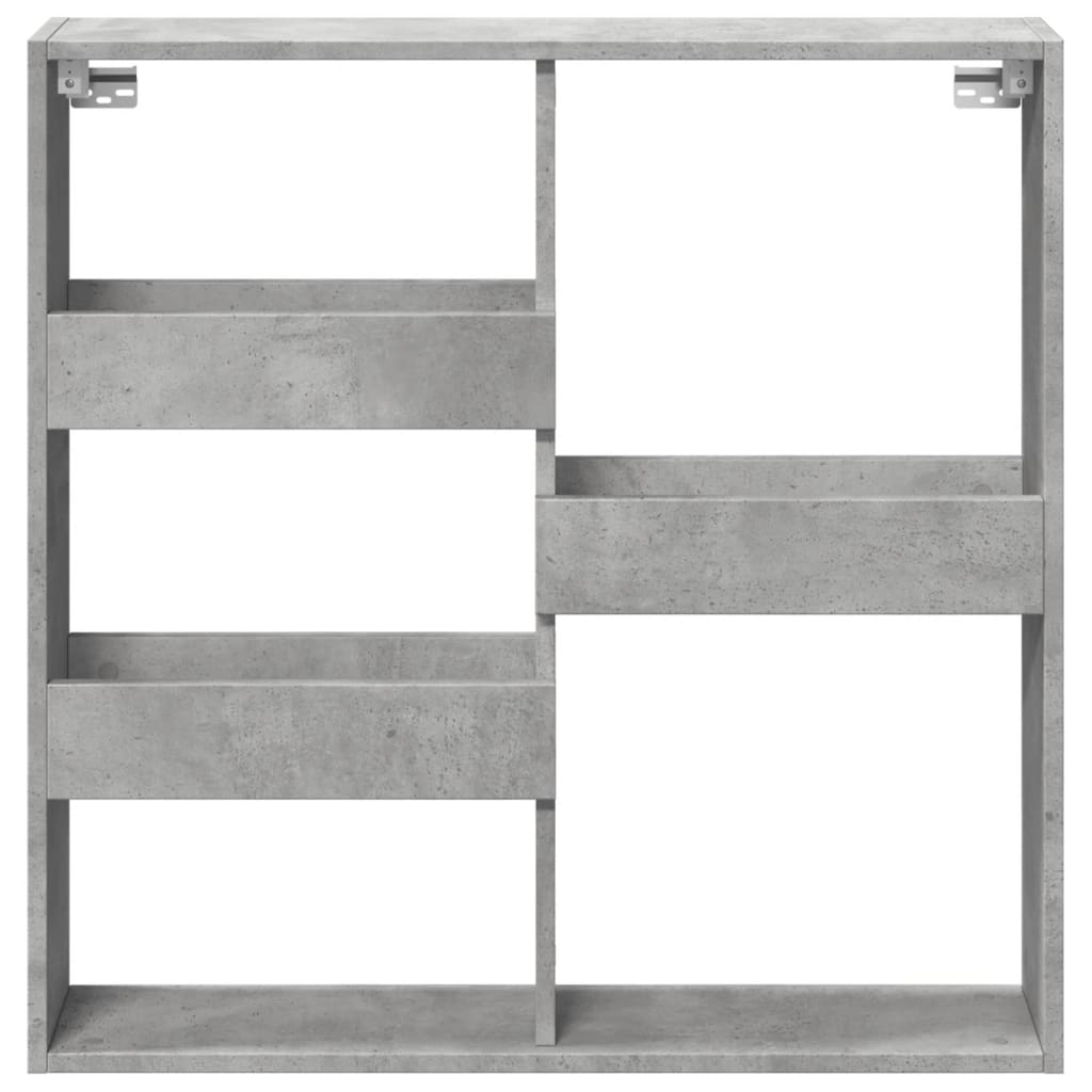 vidaXL Armoire murale gris béton 80x15x80 cm Bois d'ingénierie