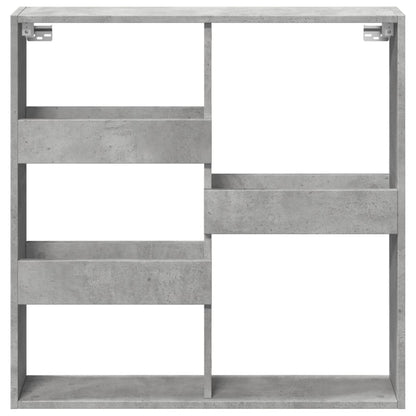 vidaXL Armoire murale gris béton 80x15x80 cm Bois d'ingénierie