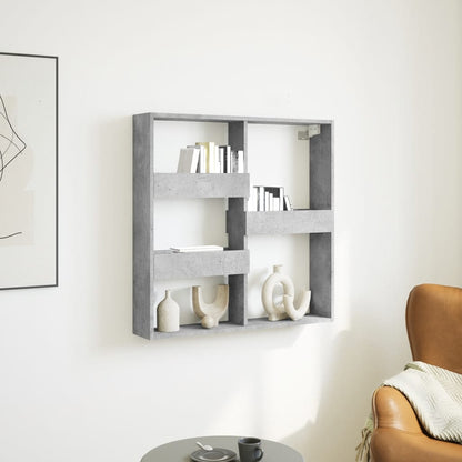 vidaXL Armoire murale gris béton 80x15x80 cm Bois d'ingénierie