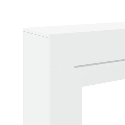 Kaminumrandung Weiß 100x30x87,5 cm Holzwerkstoff