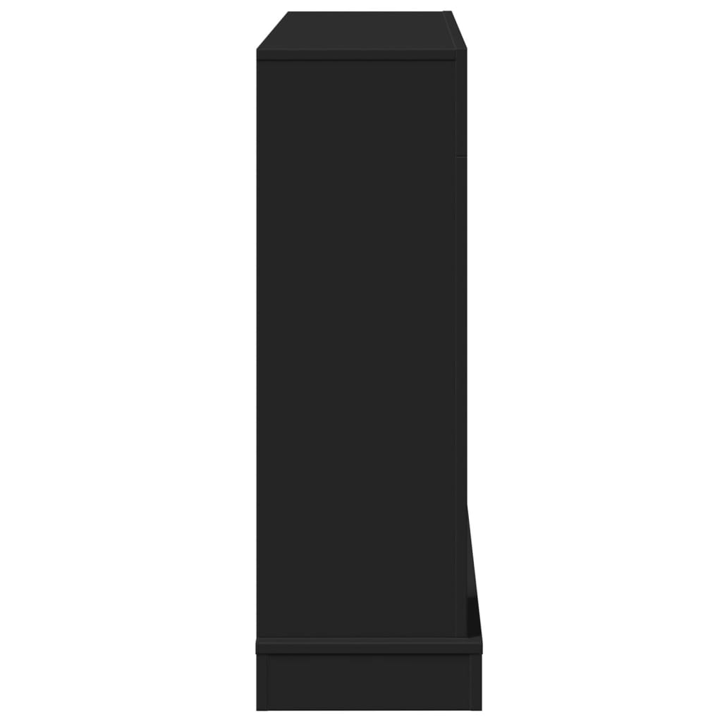 Kaminumrandung Schwarz 100x30x87,5 cm Holzwerkstoff