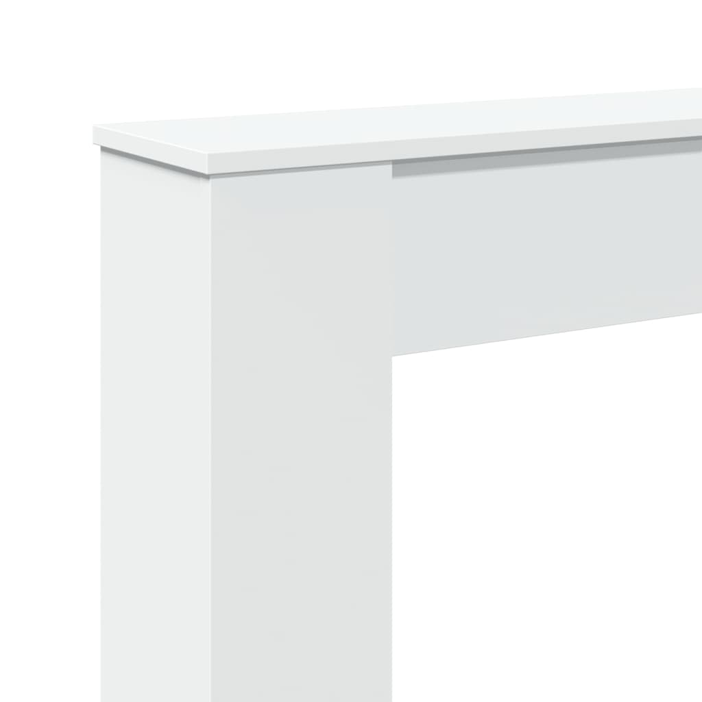 Kaminumrandung Weiß 100x20x100 cm Holzwerkstoff