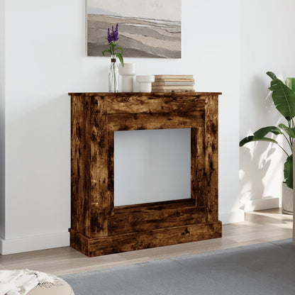 Kaminumrandung Räuchereiche 90x30x90 cm Holzwerkstoff