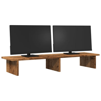 Monitorständer Altholz-Optik 100x27x15 cm Holzwerkstoff