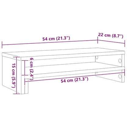 Monitorständer Artisan-Eiche 54x22x15 cm Holzwerkstoff