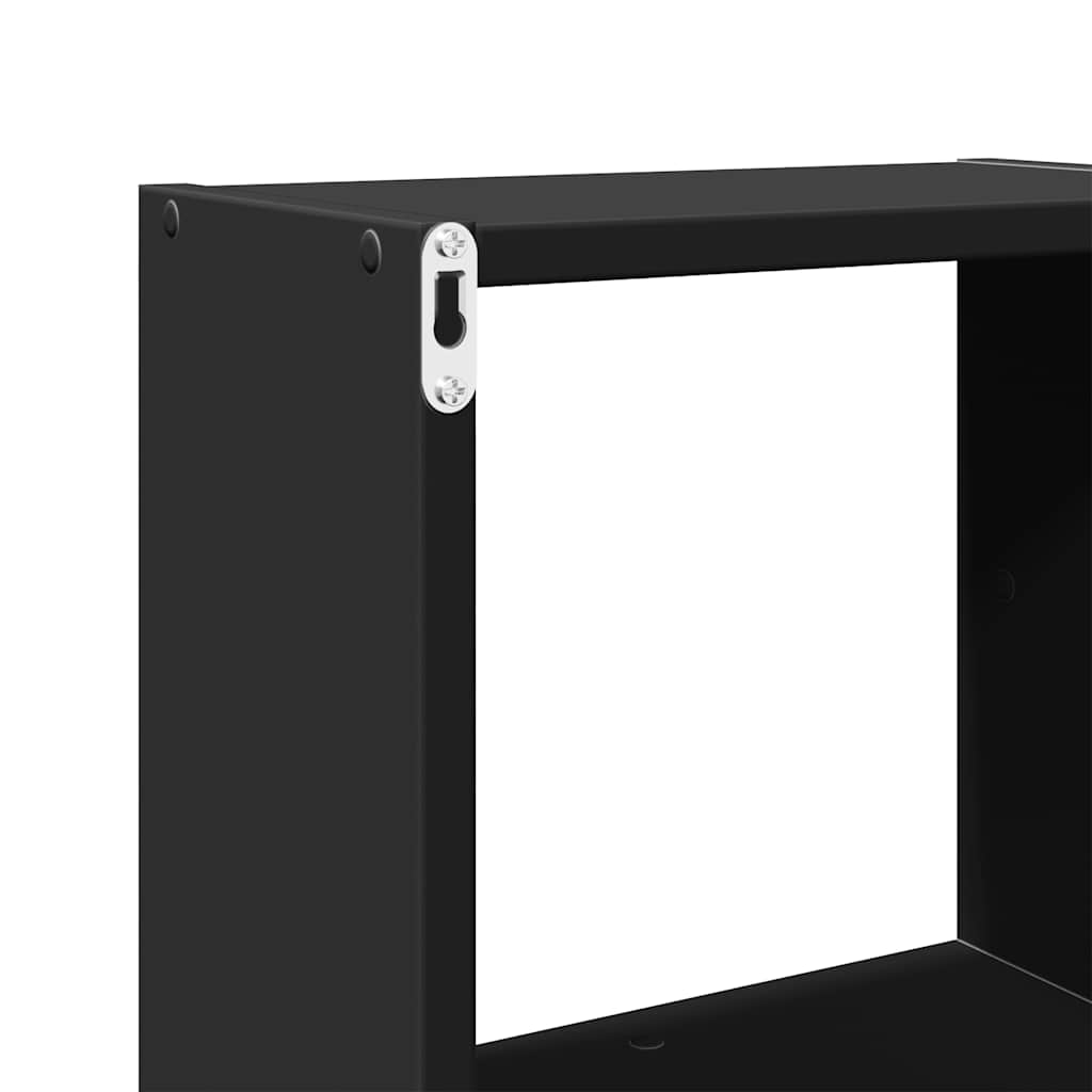 vidaXL Armoire murale 78x18x71 cm Noir Bois d'ingénierie