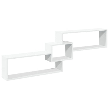 vidaXL Meuble haut mural 158x18x53 cm Blanc Bois d'ingénierie
