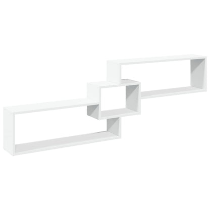 vidaXL Meuble haut mural 158x18x53 cm Blanc Bois d'ingénierie