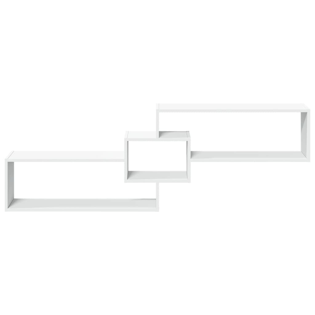 vidaXL Meuble haut mural 158x18x53 cm Blanc Bois d'ingénierie