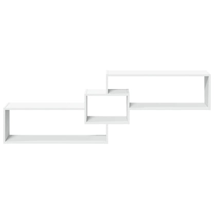 vidaXL Meuble haut mural 158x18x53 cm Blanc Bois d'ingénierie