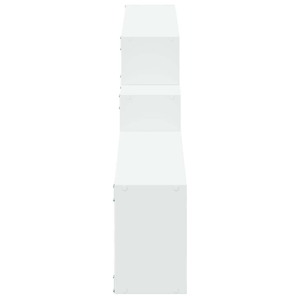 vidaXL Meuble haut mural 158x18x53 cm Blanc Bois d'ingénierie