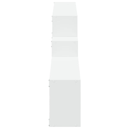 vidaXL Meuble haut mural 158x18x53 cm Blanc Bois d'ingénierie
