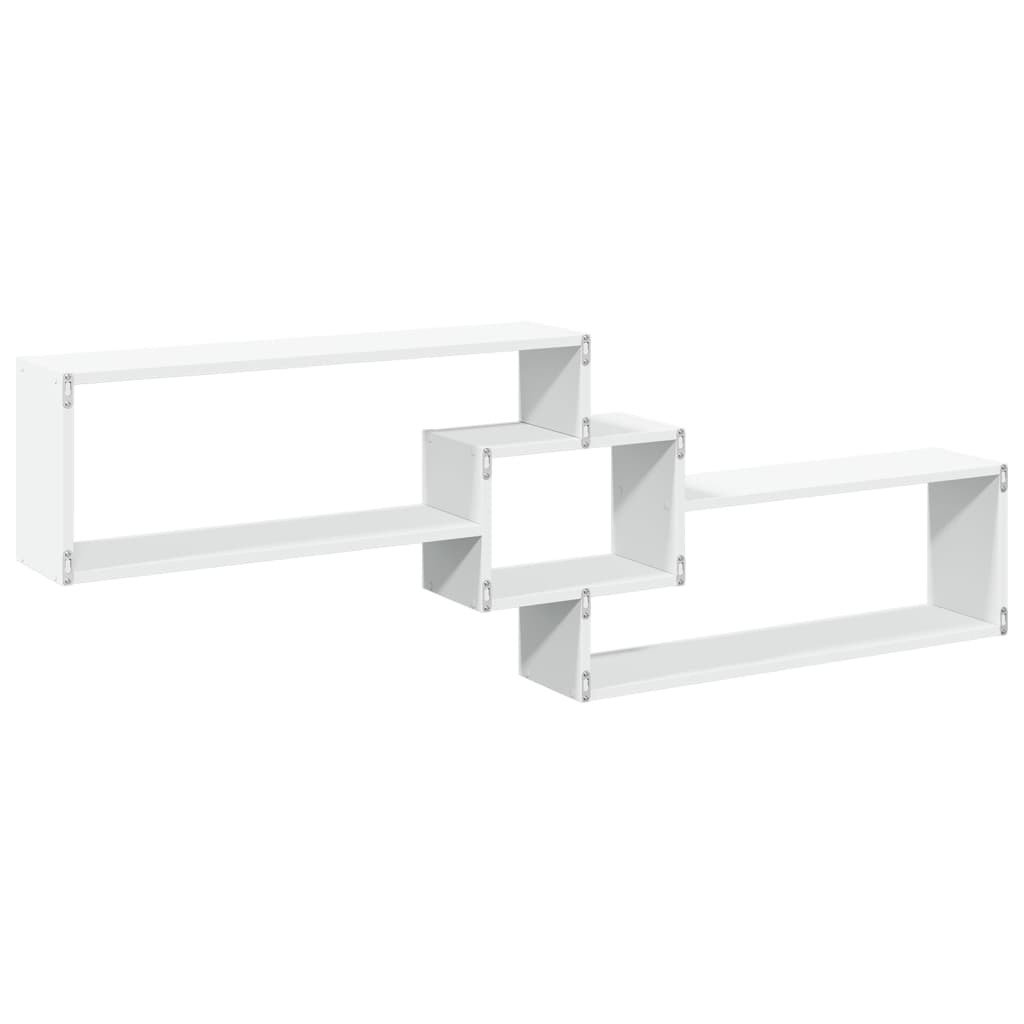 vidaXL Meuble haut mural 158x18x53 cm Blanc Bois d'ingénierie