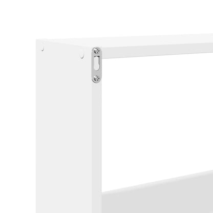 vidaXL Meuble haut mural 158x18x53 cm Blanc Bois d'ingénierie