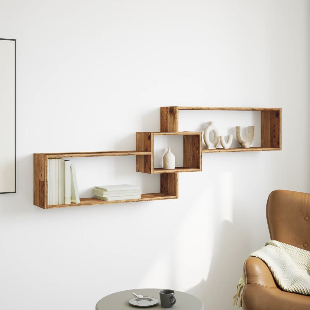 vidaXL Wandschrank 158x18x53 cm Altholz-Optik Holzwerkstoff
