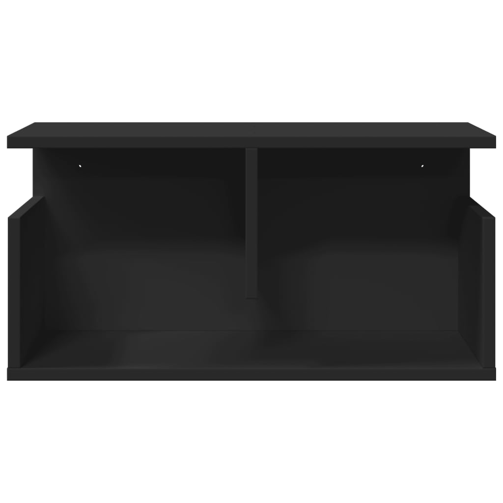 vidaXL Armoire murale 60x20x30 cm Noir Bois d'ingénierie